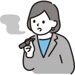 Business Person Smoking An Electronic Cigarette Female SVG Icon